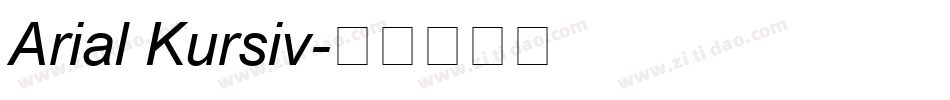 Arial Kursiv字体转换